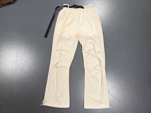 Mens Off White Strap Waist Ruched Flare Quick Dry Cargo Sports Pants