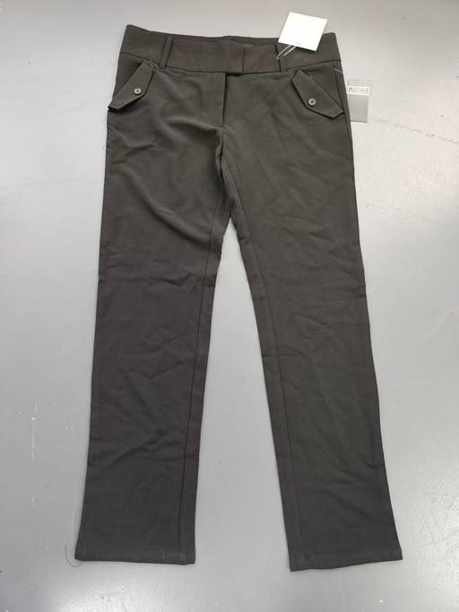 Women Flap Pocket Straight Leg Casual Dress Trousers