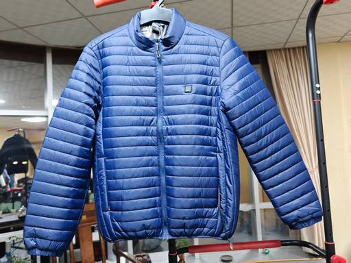 Men Stand Collar Heat Reflect Elastic Lightweight Packable Puffer Jacket