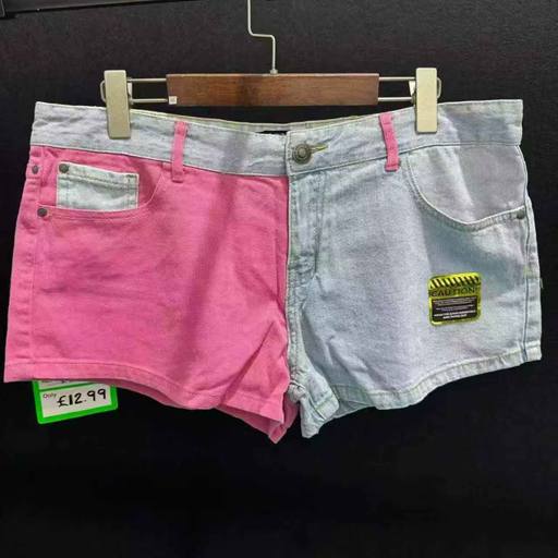 Golddigga Big Girls Color-blocked Denim Shorts