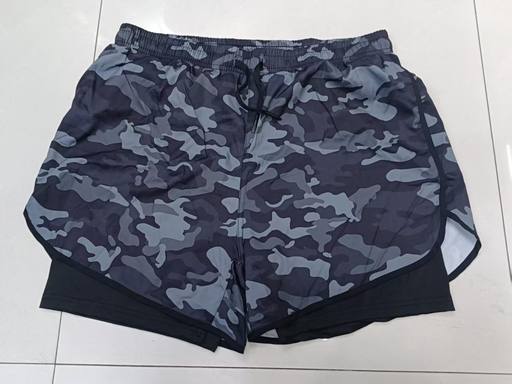 Men Active Camo Print Sports Shorts